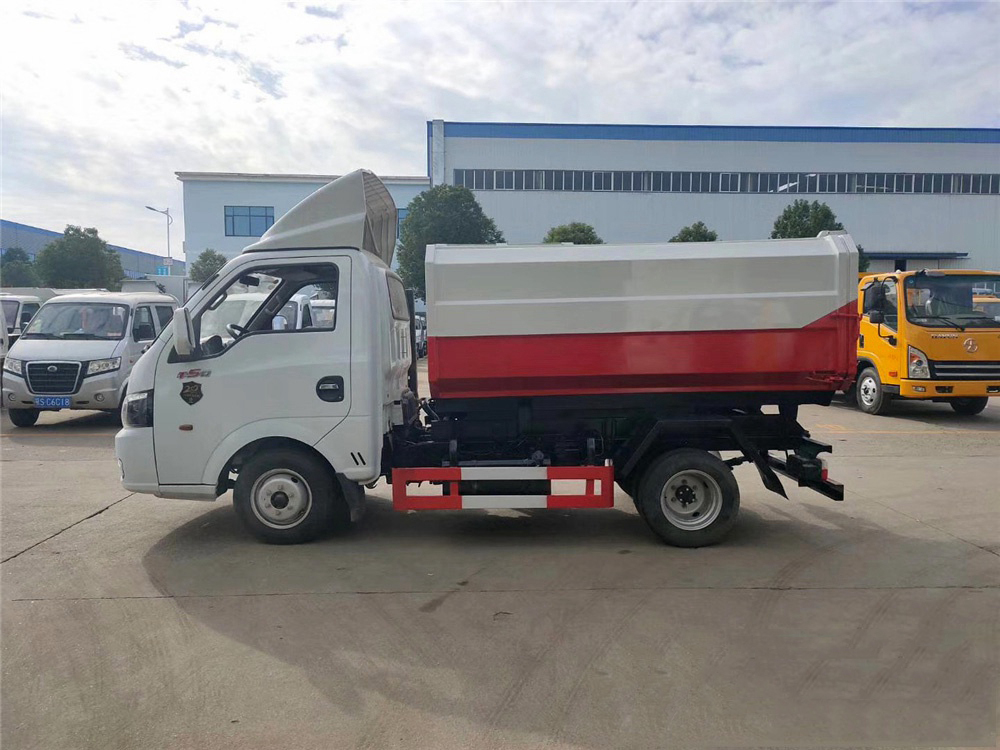 國六3-4方 藍牌東風途逸挂桶垃圾車